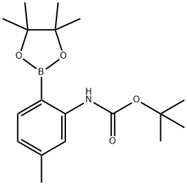 2-(BOC-AMINO)-4-METHYLPHENYLBORONIC ACID, 1150561-75-3, 结构式