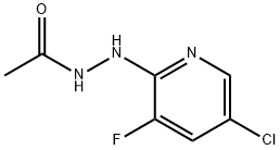 2-(N’-Acetylhydrazino)-5-chloro-3-fluoropyridine 化学構造式