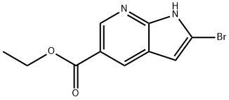 2-Bromo-1H-pyrrolo[2,3-b]pyridine-5-carboxylic acid ethyl ester Structure
