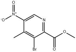 3-溴-4-甲基-5-硝基吡啶甲酸甲酯,1150618-07-7,结构式