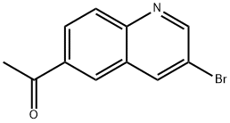 1-(3-ブロモキノリン-6-イル)エタノン 化学構造式