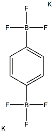 DIPOTASSIUM PHENYLENE-1,4-BISTRIFLUOROBORATE, 1150655-08-5, 结构式