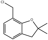 7-(CHLOROMETHYL)-2,2-DIMETHYL-2,3-DIHYDRO-1-BENZOFURAN Struktur