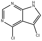 4,5-ジクロロ-7H-ピロロ[2,3-D]ピリミジン 化学構造式