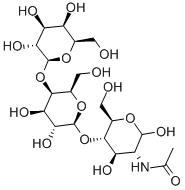 2-乙酰氨基-2-脱氧-4-O-[(4-O-Β-D-吡喃半乳糖)-Β-D-吡喃半乳糖基]-D-吡喃葡萄糖, 115114-32-4, 结构式