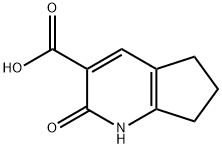 2-オキソ-2,5,6,7-テトラヒドロ-1H-シクロペンタ[B]ピリジン-3-カルボン酸 化学構造式