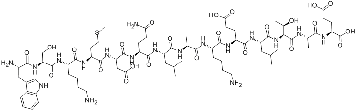 TRP-SER-LYS-MET-ASP-GLN-LEU-ALA-LYS-GLU-LEU-THR-ALA-GLU, 115136-18-0, 结构式