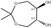 (5R,6R)-2,2-Dimethyl-1,3-dioxepane-5,6-diol 化学構造式