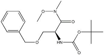 BOC-O-ベンジル-L-セリンN,O-ジメチルヒドロキサミド 化学構造式