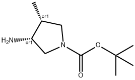 (3R,4R)-tert-butyl 3-amino-4-methylpyrrolidine-1-carboxylate Structure