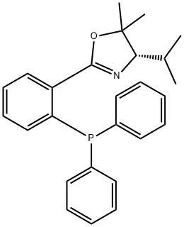 (4S)-2-[2-(diphenylphosphino)phenyl]-4,5-dihydro-5,5-diMethyl-4-(1-Methylethyl)-oxazole Structure