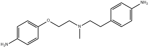 N-甲基-N-(4-氨基苯氧乙基)-4-氨基苯乙胺 结构式