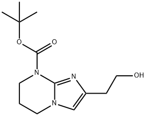 IMidazo[1,2-a]pyriMidine-8(5H)-carboxylic acid, 6,7-dihydro-2-(2-hydroxyethyl)-, 1,1-diMethylethyl ester Struktur