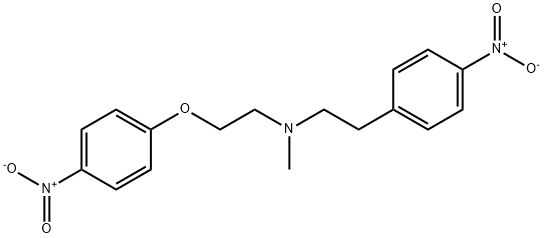 N-メチル-4-ニトロ-N-[2-(4-ニトロフェノキシ)エチル]フェニルエチルアミン 化学構造式