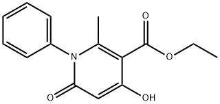 1,6-Dihydro-4-hydroxy-2-methyl-6-oxo-1-phenyl-3-pyridinecarboxylic acid ethyl ester Struktur