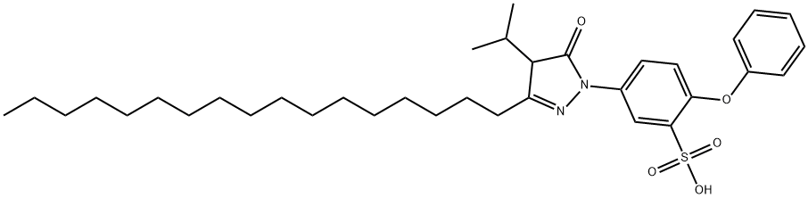 1-(4-PHENOXY-3-SULFOPHENYL)-3-HEPTADECYL-4-ISOPROPYL-2-PYRAZOLIN-5-ONE