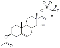 (3β)-Androsta-5,16-diene-3,17-diol 3-Acetate 17-(Trifluoromethanesulfonate) 化学構造式