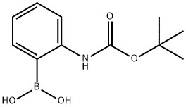 (2-BOC-アミノフェニル)ボロン酸 化学構造式