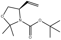(R)-N-BOC-2,2-ジメチル-4-ビニルオキサゾリジン 化学構造式
