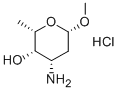 METHYL BETA-L-DAUNOSAMINIDE HYDROCHLORIDE 化学構造式