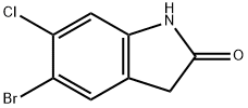 5-溴-6-氯吲哚啉-2-酮, 1153885-37-0, 结构式