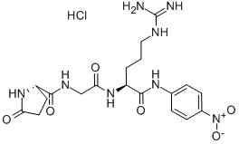 PGLU-GLY-ARG P-NITROANILIDE HYDROCHLORIDE 结构式