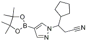 3-Cyclopentyl-3-[4-(4,4,5,5-tetramethyl-1,3,2-dioxaborolan-2-yl)-1H-pyrazol-1-yl]propanenitrile Structure