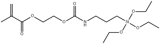 O-(甲基丙烯酰氧乙基)-N-(三乙氧基硅基丙基)氨基甲酸酯, 115396-93-5, 结构式