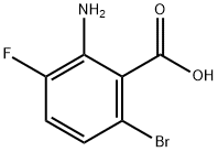 2-氨基-6-溴-3-氟苯甲酸, 1153974-98-1, 结构式