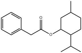 ベンゼン酢酸5-メチル-2-(1-メチルエチル)シクロヘキシル 化学構造式