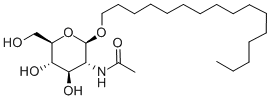 HEXADECYL 2-ACETAMIDO-2-DEOXY-BETA-D-GLUCOPYRANOSIDE Struktur