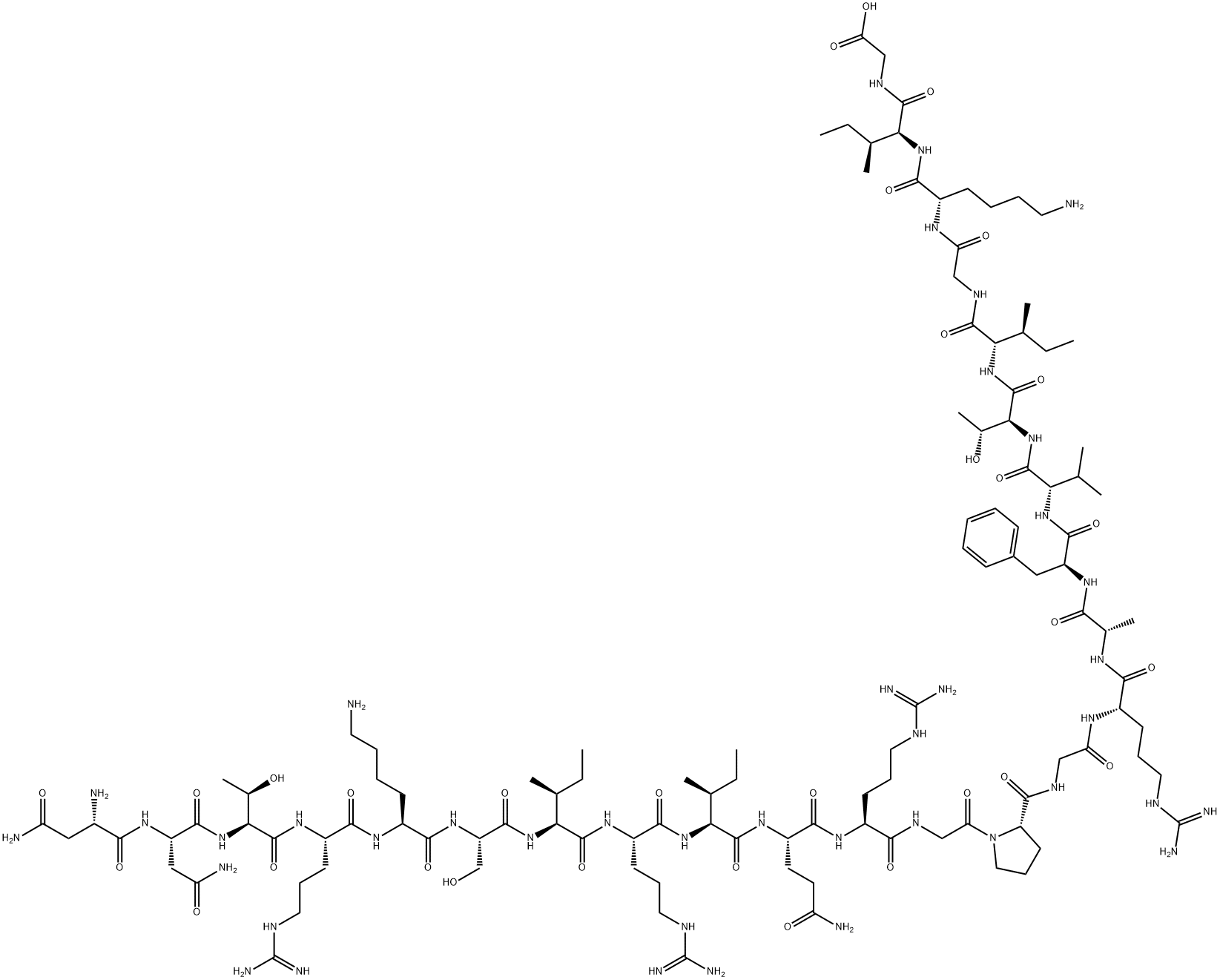 HIV (GP120) FRAGMENT (308-331) Structure