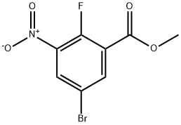 Methyl 5-broMo-2-fluoro-3-nitrobenzoate Struktur