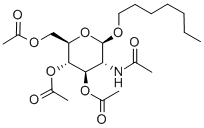 HEPTYL 2-ACETAMIDO-3,4,6-TRI-O-ACETYL-2-DEOXY-BETA-D-GLUCOPYRANOSIDE Struktur