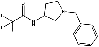 1-ベンジル-3-(トリフルオロアセトアミド)ピロリジン 化学構造式