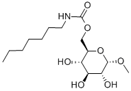 甲基6-O(N-庚甲酰)-Α-D-葡萄糖苷 结构式