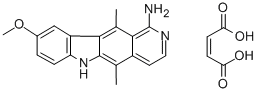 5,11-Dimethyl-9-methoxy-6H-pyrido(4,3-b)carbazol-1-amine maleate Structure