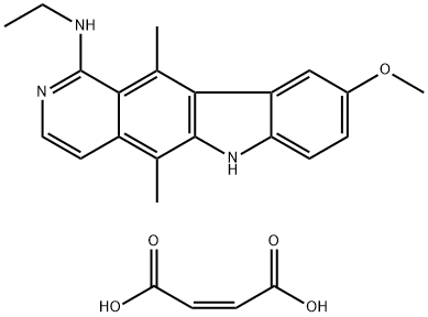 5,11-Dimethyl-N-ethyl-9-methoxy-6H-pyrido(4,3-b)carbazol-1-amine malea te Structure
