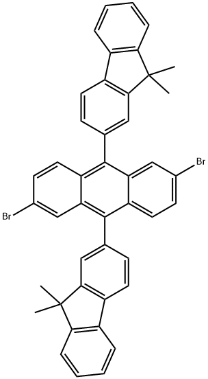 2,6-dibroMo-9,10-bis(9,9-diMethyl-9H-fluoreN-2-yl)anthracene Structure