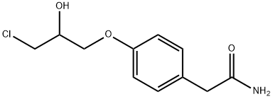 4-(3-クロロ-2-ヒドロキシプロポキシ)ベンゼンアセトアミド (ATENOLOL IMPURITY D) 化学構造式
