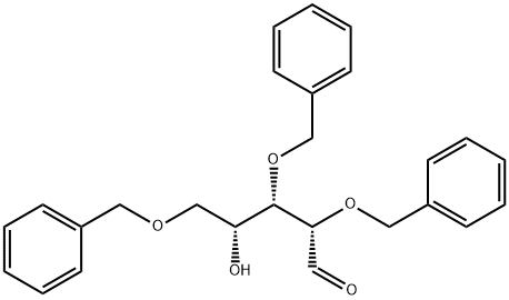 2,3,5-トリ-O-ベンジル-D-リキソフラノース 化学構造式