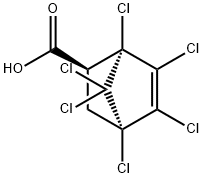 1,4,5,6,7,7-hexachlorobicyclo(2.2.1)hept-5-ene-2-carboxylic acid 结构式