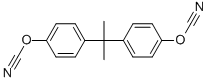 2,2-Bis-(4-cyanatophenyl)propane Struktur