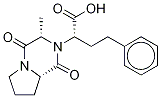 [3S-[2(R*),3α,8aβ]]-Hexahydro-3-Methyl-1,4-dioxo-α-(2-phenylethyl)pyrrolo[1,2-a]pyrazine-2(1H)-acetic Acid Structure