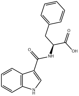 N-(3-インドリルホルミル)-L-フェニルアラニン 化学構造式