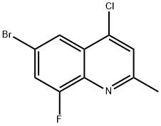 6-溴-4-氯-8-氟-2-甲基喹啉 结构式