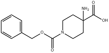 4-アミノ-1-CBZ-ピペリジン-4-カルボン酸 化学構造式