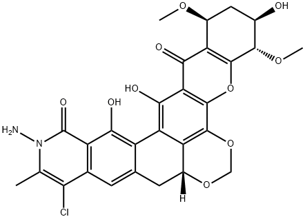 游动放线菌酮 A 结构式