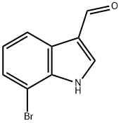 7-ブロモ-1H-インドール-3-カルボキシアルデヒド 化学構造式