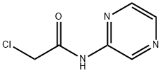 2-クロロ-N-2-ピラジンイルアセトアミド 化学構造式